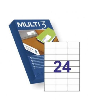 Etiquetas adhesivas apli multi3 10518/ 70 x 37mm/ 500 hojas