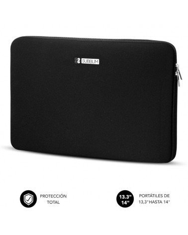 Funda subblim business laptop sleeve neoprene para portátiles 13.3'-14'/ negra