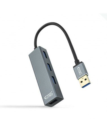 Hub usb 3.0 nanocable 10.16.4402/ 4xusb/ gris