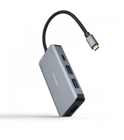 Hub usb 3.2 gen1 nanocable 10.16.1005/ 3xusb/ 1xusb tipo-c/ 1xusb tipo-c pd