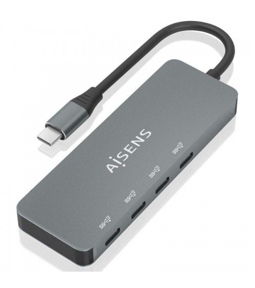 Hub usb tipo-c aisens a109-0695/ 4xusb tipo-c/ gris