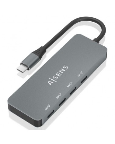 Hub usb tipo-c aisens a109-0695/ 4xusb tipo-c/ gris