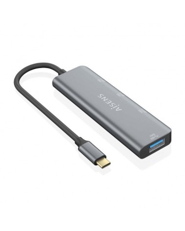 Hub usb tipo-c aisens a109-0764/ 3xusb/ 1xusb tipo-c/ gris