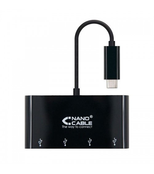 Hub usb tipo-c nanocable 10.16.4401-bk / 4xusb
