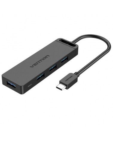 Hub usb tipo-c vention tgkbb/ 4xusb/ 1xmicrousb pd/ 15cm