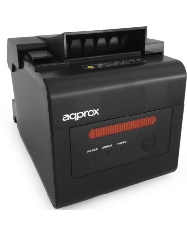 Impresora de tickets approx apppos80alarm/ térmica/ ancho papel 58 y 80mm/ usb-rs232-lan-rj11/ negra