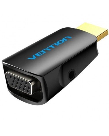 Adaptador conversor vention aidb0/ hdmi macho a vga hembra/ audio jack 3.5mm