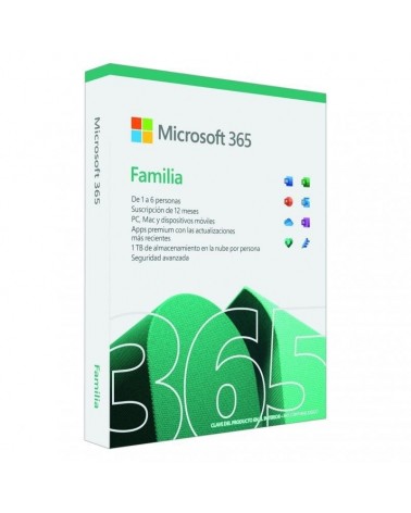 Microsoft office 365 familia/ 6 usuario/ 1 año/ 5 dispositivos