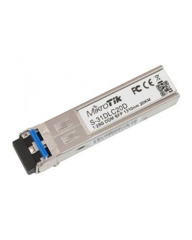 Modulo sfp transceptor de fibra óptica mikrotik s-31dlc20d