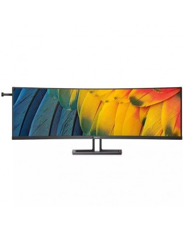 Monitor profesional curvo philips 45b1u6900c 44.5'/ dual qhd/ multimedia/ regulable en altura/ negro