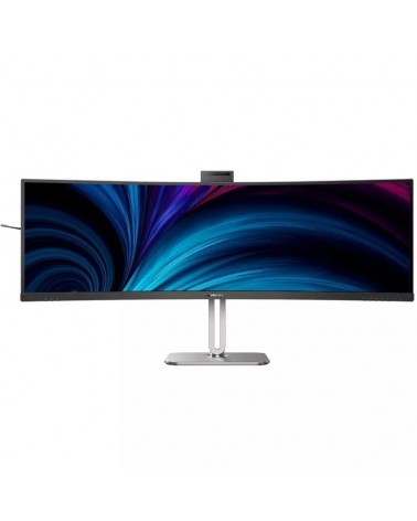 Monitor profesional curvo philips 49b2u5900ch 48.8'/ dual qhd/ webcam/ multimedia/ regulable en altura/ plata y negro