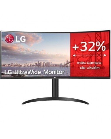 Monitor profesional ultrapanorámico curvo lg ultrawide 34wp75cp-b 34'/ wqhd/ multimedia/ regulable en altura/ negro