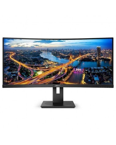 Monitor profesional ultrapanorámico curvo philips 346b1c 34'/ wqhd/ multimedia/ regulable en altura/ negro