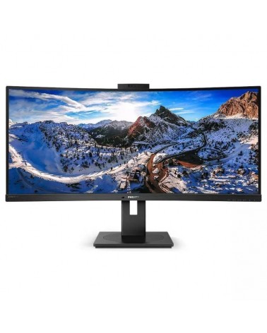 Monitor profesional ultrapanorámico curvo philips 346p1crh 34'/ wqhd/ webcam/ multimedia/ regulable en altura/ negro