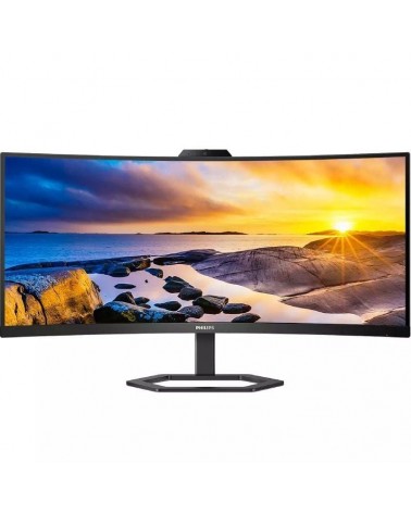 Monitor profesional ultrapanorámico curvo philips 34e1c5600he 34'/ wqhd/ webcam/ multimedia/ regulable en altura/ negro