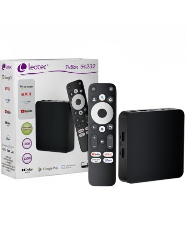 Android tv leotec tvbox 4k gc232/ 32gb