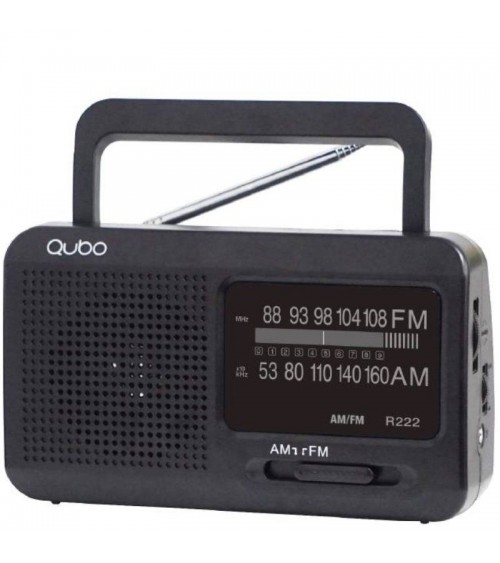 Radio portátil qubo r-222/ negro