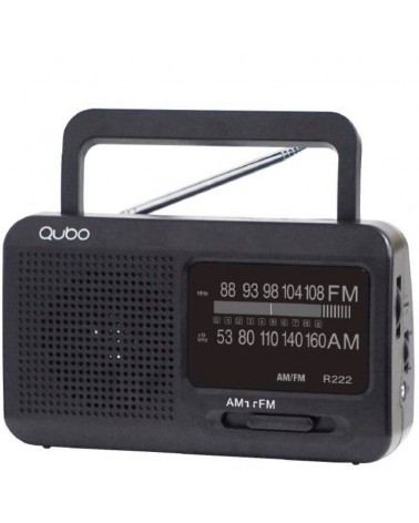 Radio portátil qubo r-222/ negro