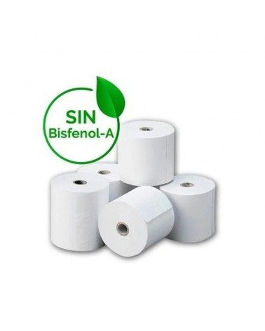 Caja de rollos de papel térmico genérico 80x80 bpaf/ 80 x 80mm/ 48 unidades