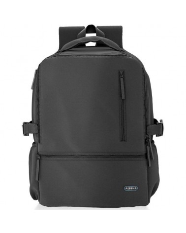 Mochila aisens asbg-bp086-bk para portátiles hasta 15.6'/ impermeable/ negro