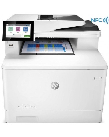 Multifunción láser color hp laserjet enterprise mfp m480f/ fax/ dúplex/ blanca