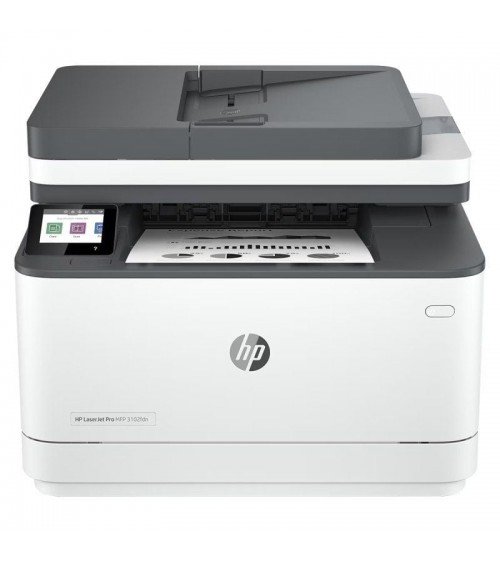Multifunción láser monocromo hp láserjet pro 3102fdn fax/ dúplex/ blanca
