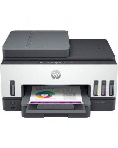 Multifunción recargable hp smart tank 7605 wifi/ fax/ dúplex/ blanca