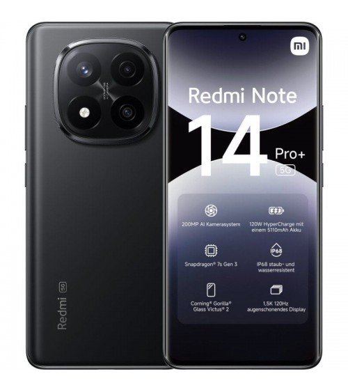 Smartphone xiaomi redmi note 14 pro+ 12gb/ 512gb/ 6.67'/ 5g/ negro