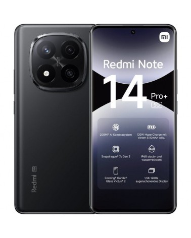 Smartphone xiaomi redmi note 14 pro+ 12gb/ 512gb/ 6.67'/ 5g/ negro
