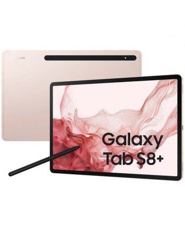 Tablet samsung galaxy tab s8+ 12.4'/ 8gb/ 128gb/ octacore/ 5g/ rosa dorado