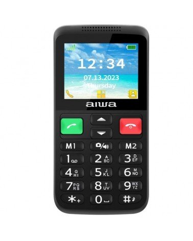 Teléfono móvil aiwa fph-s200-4g para personas mayores/ negro