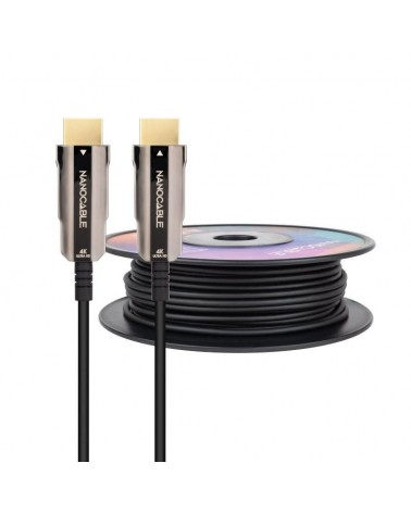 Cable hdmi 2.0 aoc 4k nanocable 10.15.2080/ hdmi macho - hdmi macho/ 80m/ negro