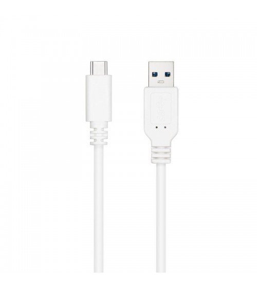 Cable usb 3.1 nanocable 10.01.4002-w/ usb tipo-c macho - usb macho/ 2m/ blanco