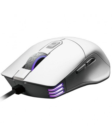 Ratón gaming evga x12/ hasta 16000 dpi/ blanco