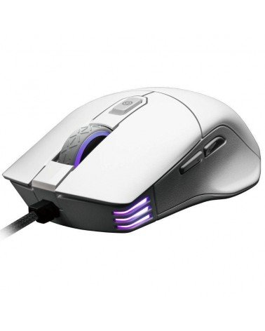 Ratón gaming evga x12/ hasta 16000 dpi/ blanco