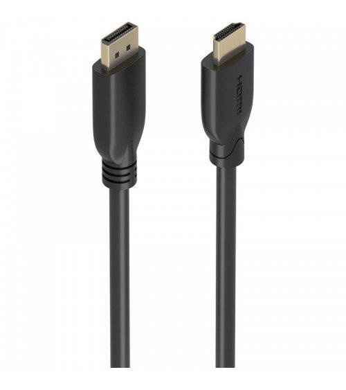 Cable conversor aisens a125-0920/ displayport macho - hdmi macho/ 5m/ negro