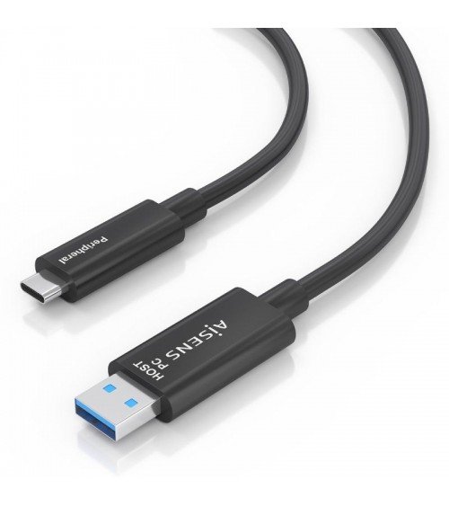 Cable usb 3.2 tipo-c aoc aisens a157-0926/ usb tipo-c macho - usb macho/ 10gbps/ 25m/ negro