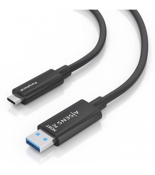 Cable usb 3.2 tipo-c aoc aisens a157-0927/ usb tipo-c macho - usb macho/ 10gbps/ 40m/ negro