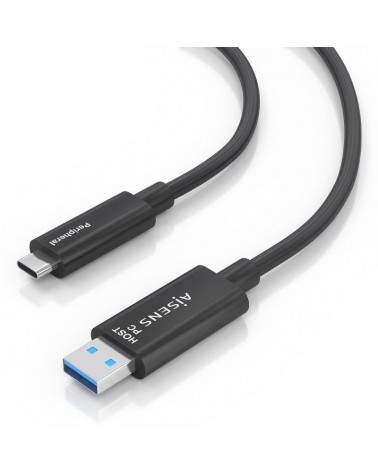 Cable usb 3.2 tipo-c aoc aisens a157-0927/ usb tipo-c macho - usb macho/ 10gbps/ 40m/ negro