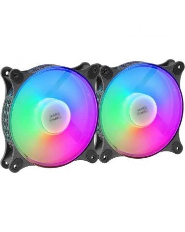 Pack 2 ventiladores mars gaming mfduo/ 12cm/ frgb
