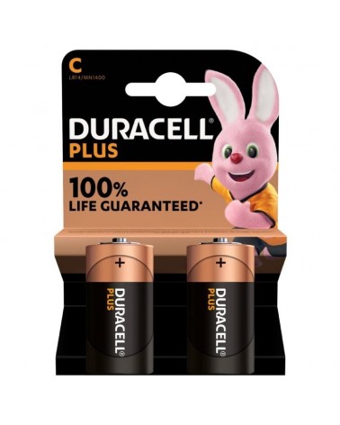 Pack de 2 pilas c duracell  lr14/ 1.5v/ alcalinas