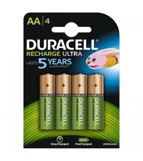 Pack de 4 pilas aa duracell hr06-p/ 1.2v/ recargables