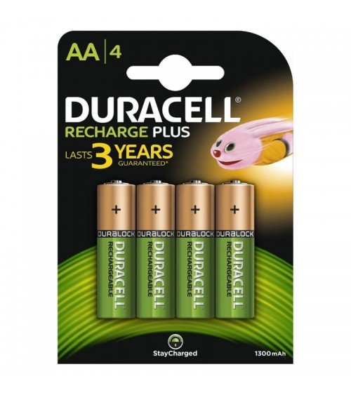 Pack de 4 pilas aa duracell hr6-b/ 1.2v/ recargables