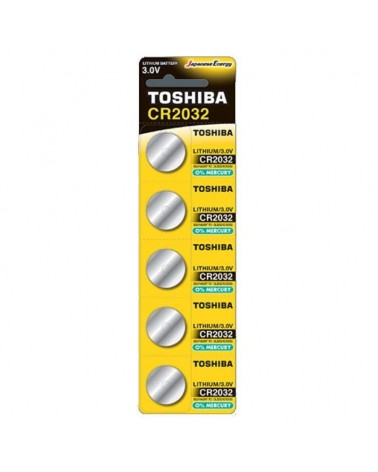 Pack de 5 pilas de botón toshiba cr2032/ 3v
