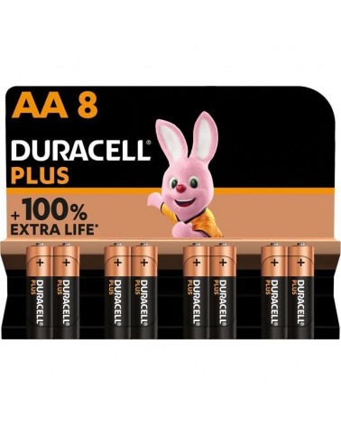 Pack de 8 pilas aa duracell plus extra life lr6-mn1500aa8/ 1.5v/ alcalinas