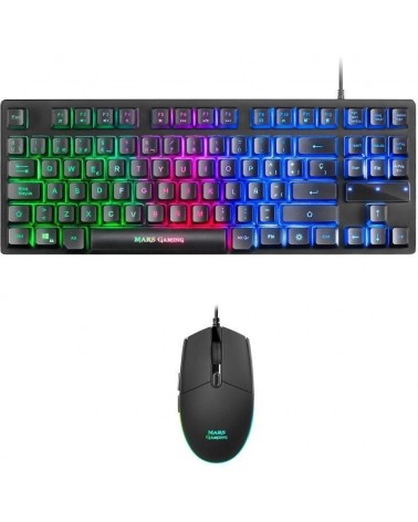 Pack gaming mars gaming mcptkles/ teclado + ratón óptico