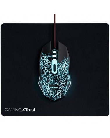 Pack gaming trust gaming 24752/ ratón óptico + alfombrilla