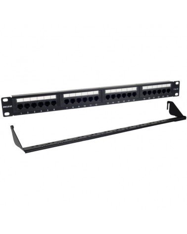 Patch panel phasak pu 2424/ 24 puertos/ cat.6/ altura 1u/ gestión de cables