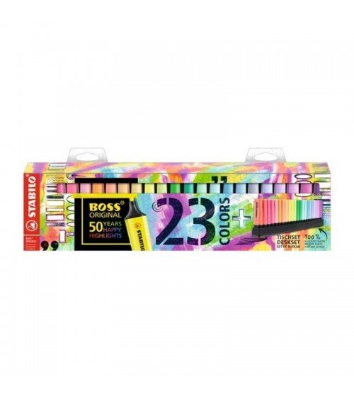 Peana de marcadores fluorescentes stabilo boss original/ 23 unidades/ colores surtidos