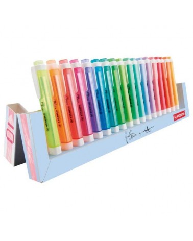 Peana de marcadores fluorescentes stabilo swing cool/ 18 unidades/ colores surtidos